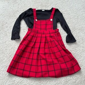 NWOT Toddler Girls Dress/Jumper with Black Long Sleeve - Size 3T